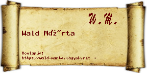 Wald Márta névjegykártya