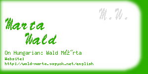 marta wald business card